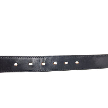 HERMES H-belt SilverHardware belt Box calf mens [Used]