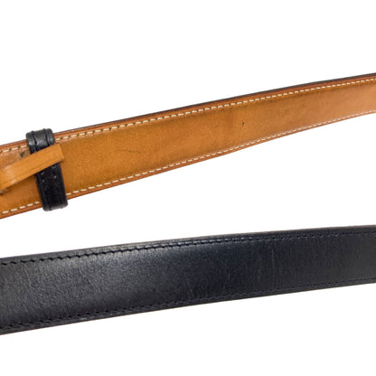 HERMES H-belt SilverHardware belt Box calf mens [Used]