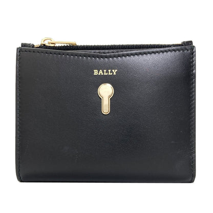 BALLY logo Bifold Wallet with Coin Pocket Leather Ladies [Used]