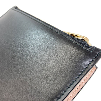 BALLY logo Bifold Wallet with Coin Pocket Leather Ladies [Used]