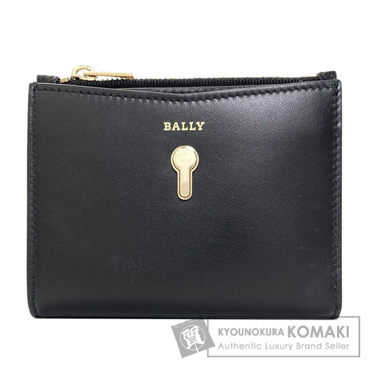 BALLY logo Bifold Wallet with Coin Pocket Leather Ladies [Used]