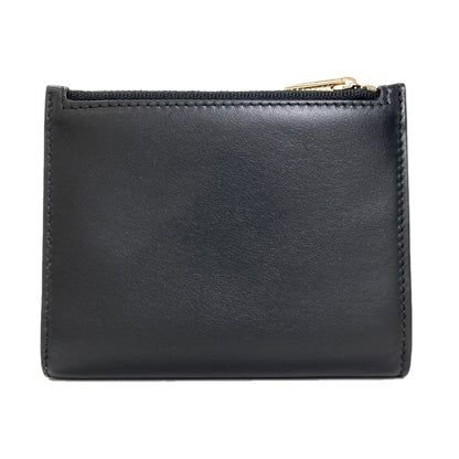 BALLY logo Bifold Wallet with Coin Pocket Leather Ladies [Used]