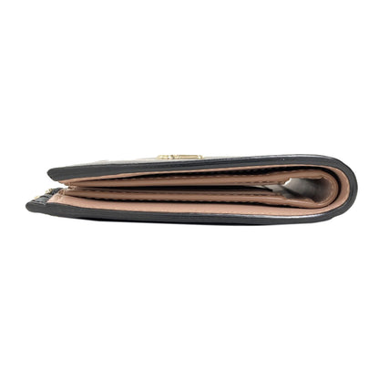 BALLY logo Bifold Wallet with Coin Pocket Leather Ladies [Used]