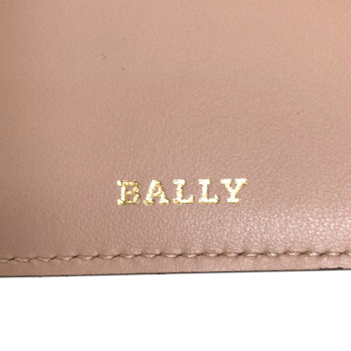 BALLY logo Bifold Wallet with Coin Pocket Leather Ladies [Used]