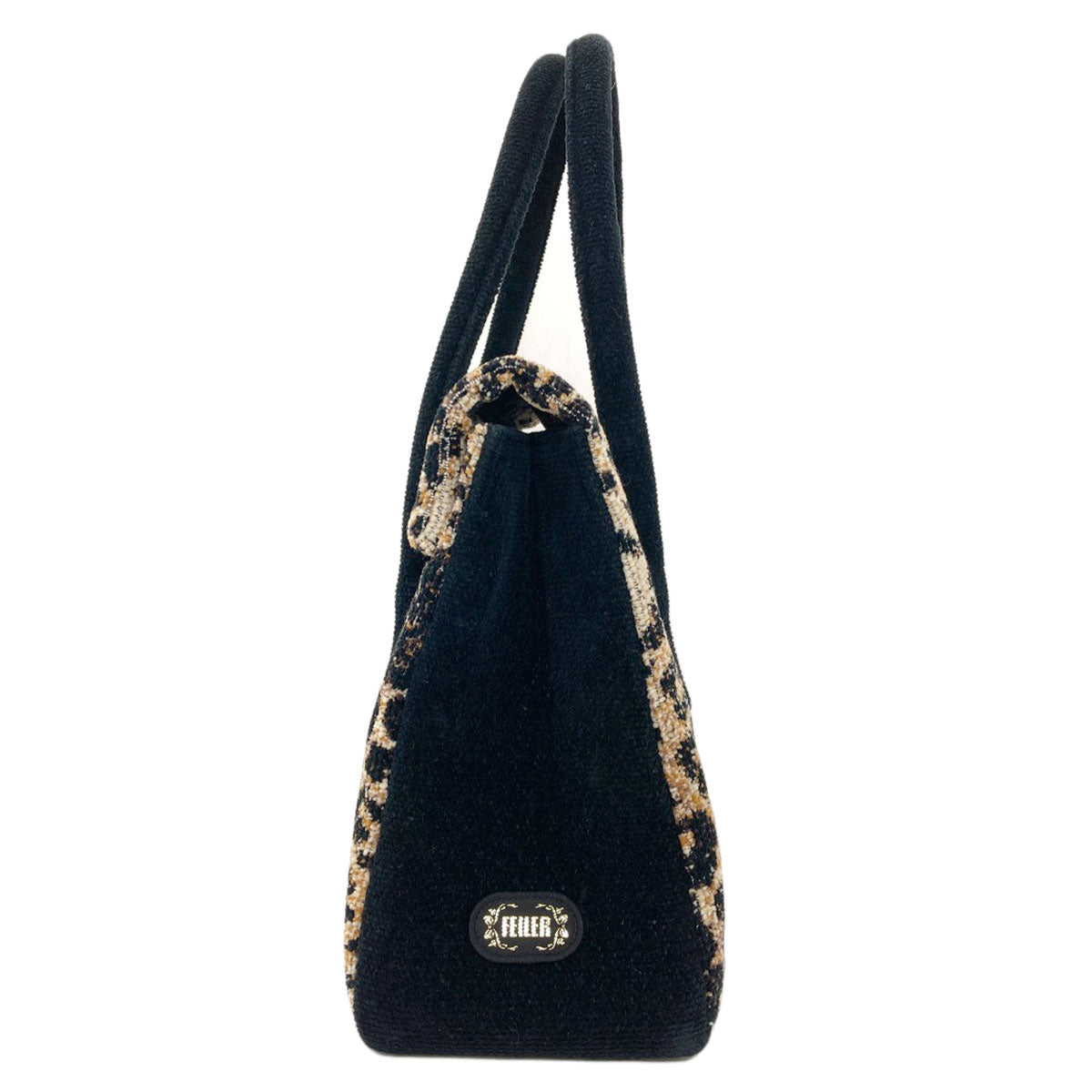 FEILER Leopard pattern Tote Bag pile Ladies [Used]