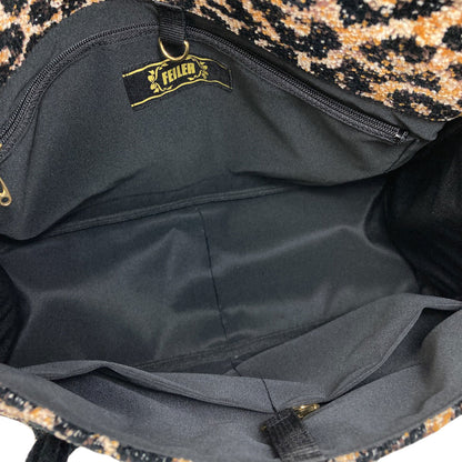 FEILER Leopard pattern Tote Bag pile Ladies [Used]