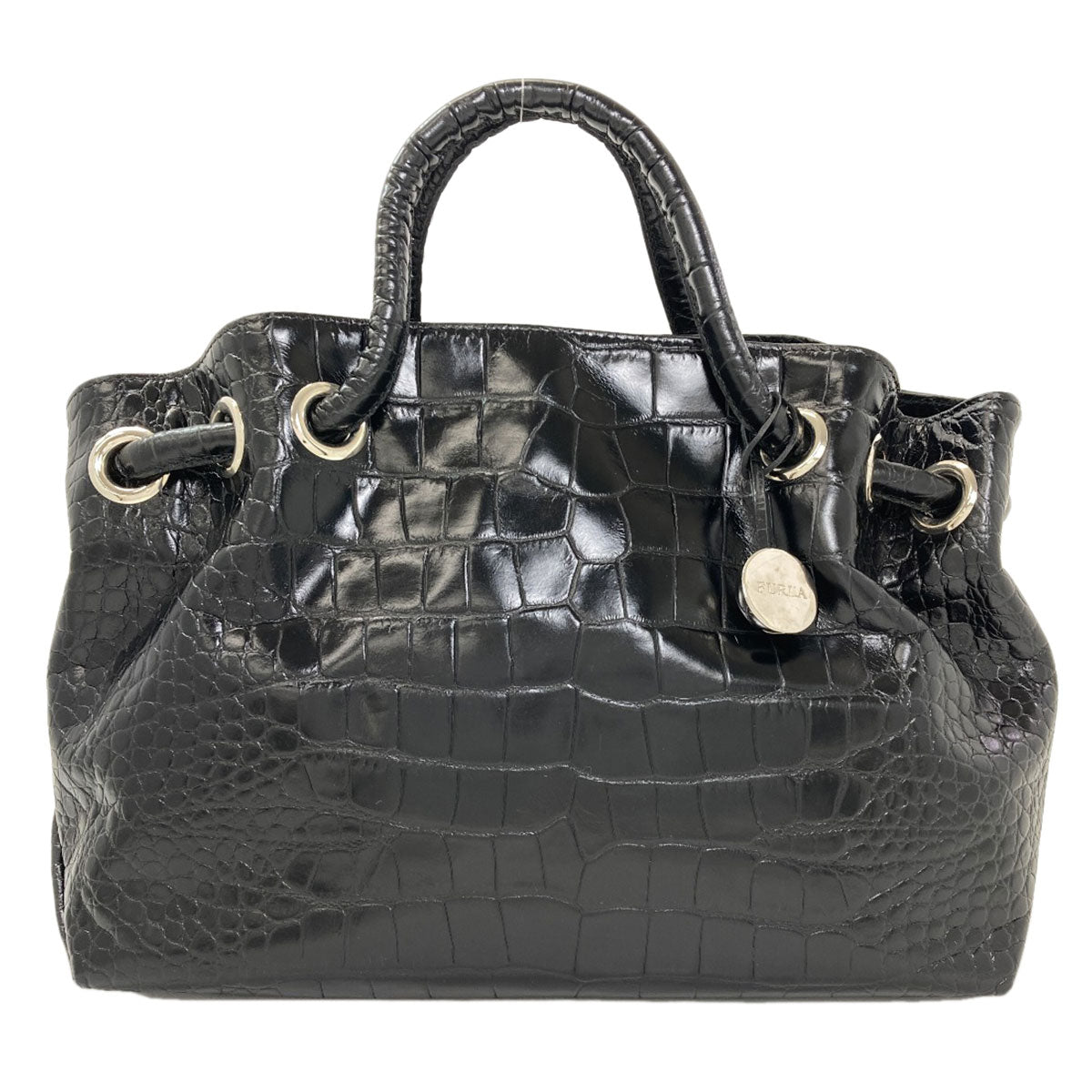 Furla Embossing Tote Bag Leather Ladies [Used]