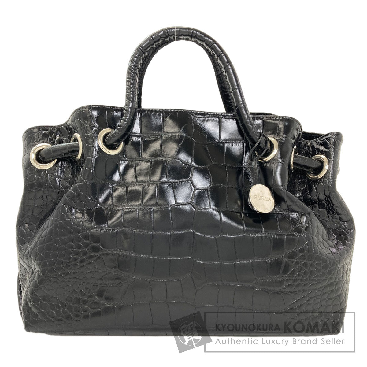 Furla Embossing Tote Bag Leather Ladies [Used]