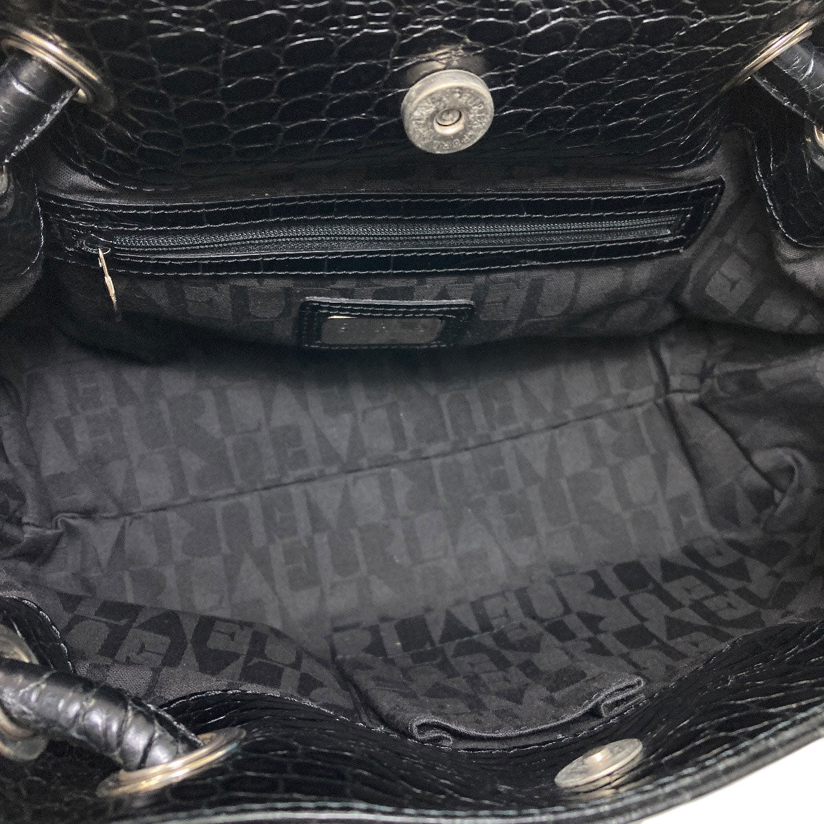 Furla Embossing Tote Bag Leather Ladies [Used]