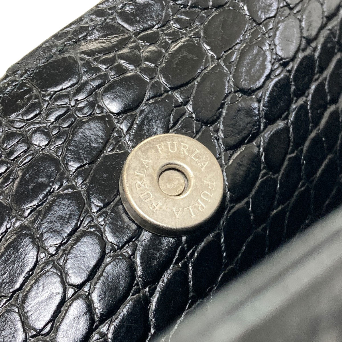 Furla Embossing Tote Bag Leather Ladies [Used]