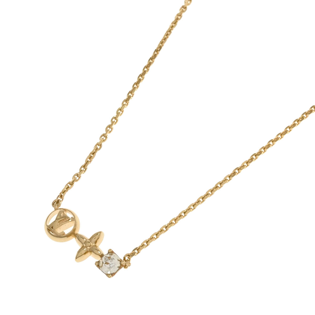 LOUIS VUITTON M00368 Petit Louis Necklace Metal Ladies [Used]