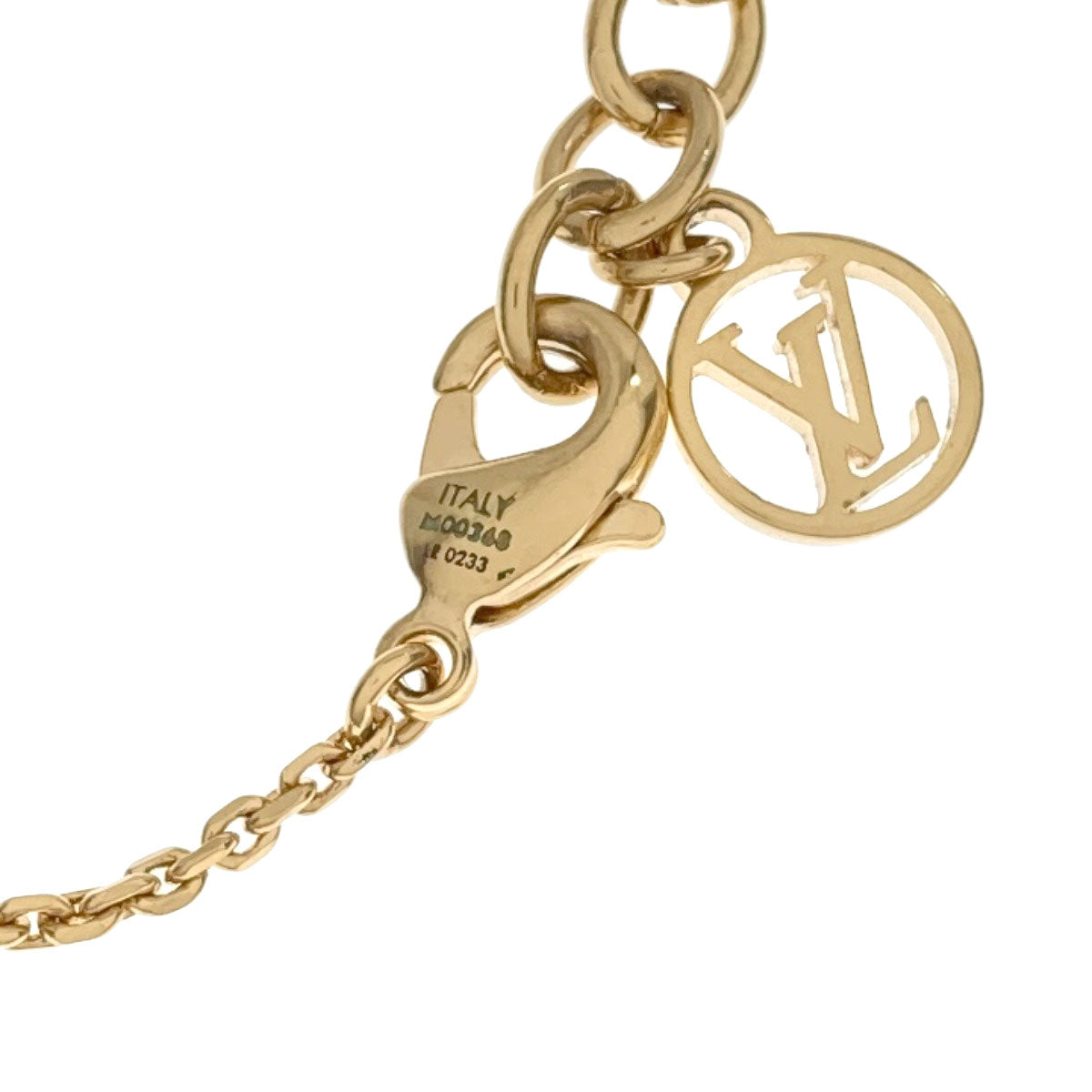 LOUIS VUITTON M00368 Petit Louis Necklace Metal Ladies [Used]