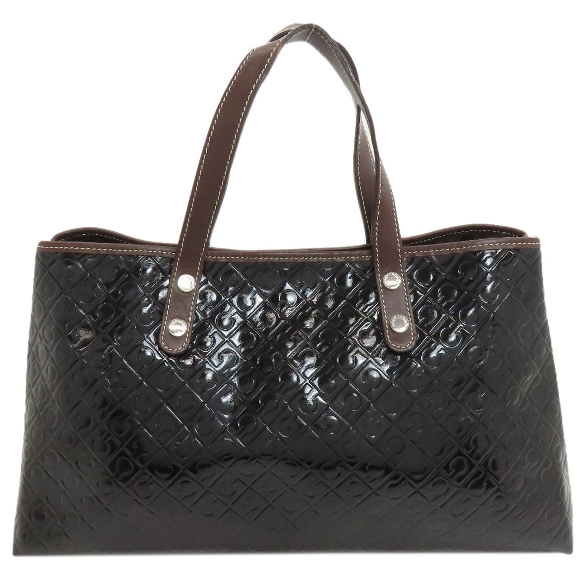 GHERARDINI Logo motif Tote Bag Enamel Ladies [Used]