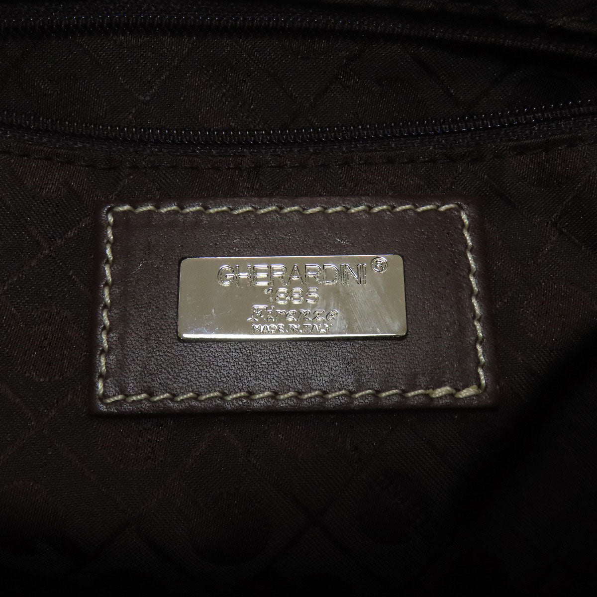 GHERARDINI Logo motif Tote Bag Enamel Ladies [Used]