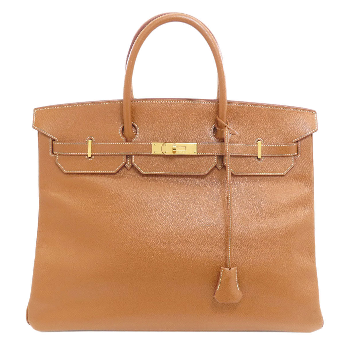 HERMES Birkin 40 Gold Gold Hardware Handbag Courchevel Ladies [Used]