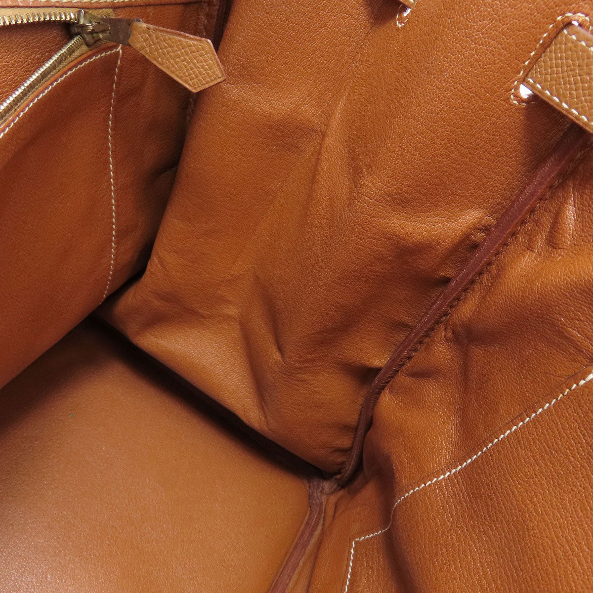 HERMES Birkin 40 Gold Gold Hardware Handbag Courchevel Ladies [Used]
