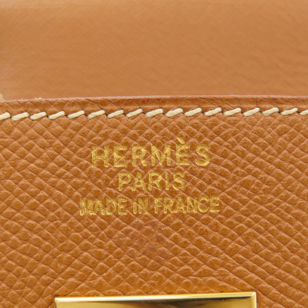 HERMES Birkin 40 Gold Gold Hardware Handbag Courchevel Ladies [Used]