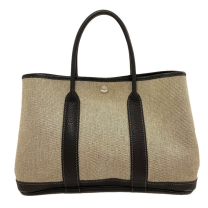 HERMES Garden Party TPM SilverHardware Handbag Tower ash Ladies [Used]