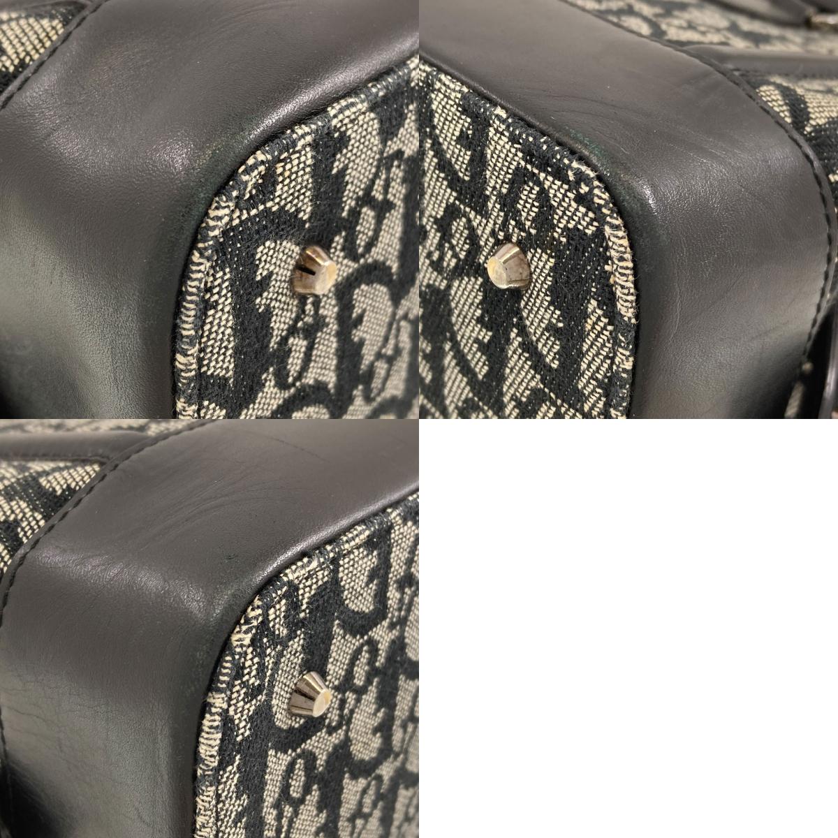 CHRISTIAN DIOR Trotter pattern Handbag Canvas Ladies [Used]
