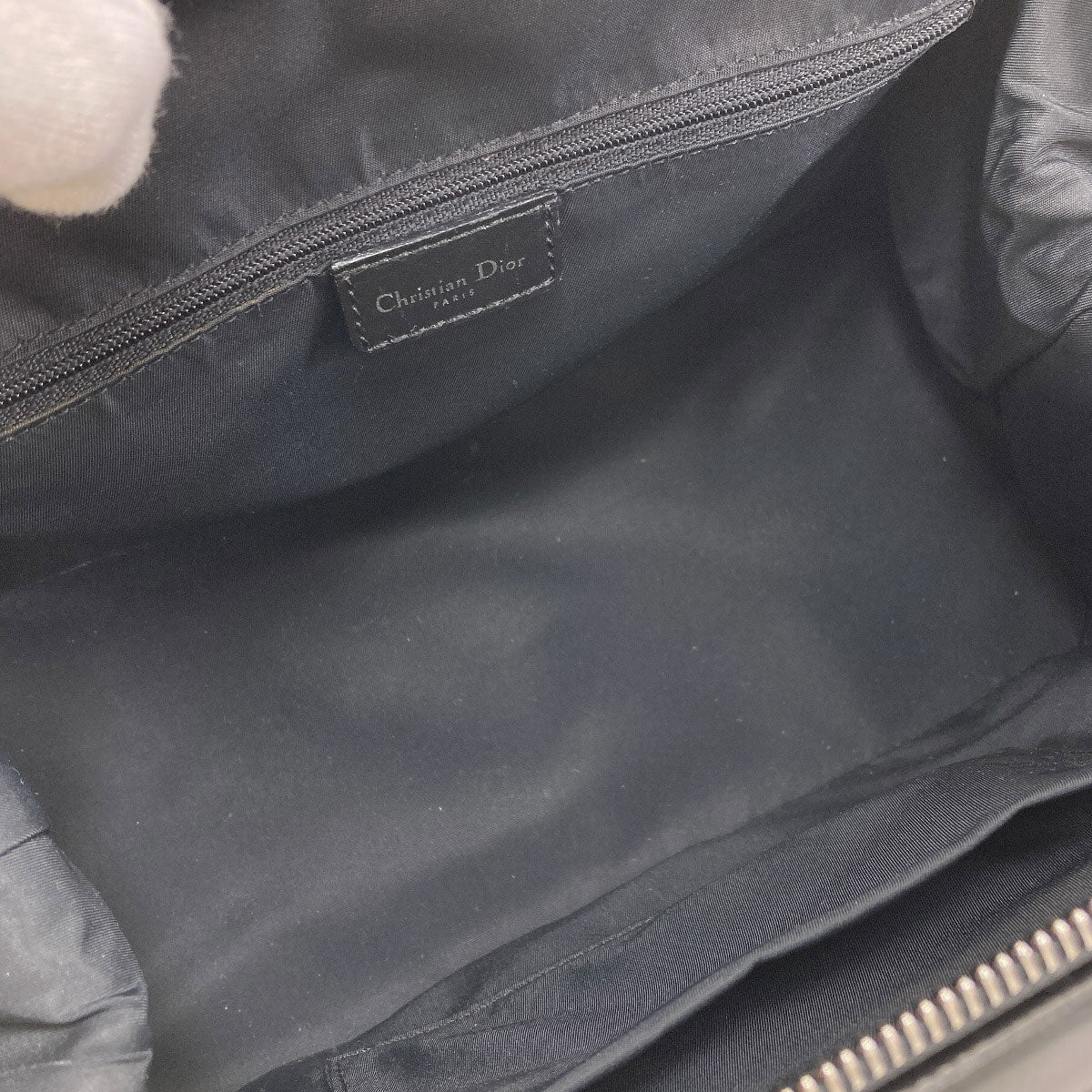 CHRISTIAN DIOR Trotter pattern Handbag Canvas Ladies [Used]