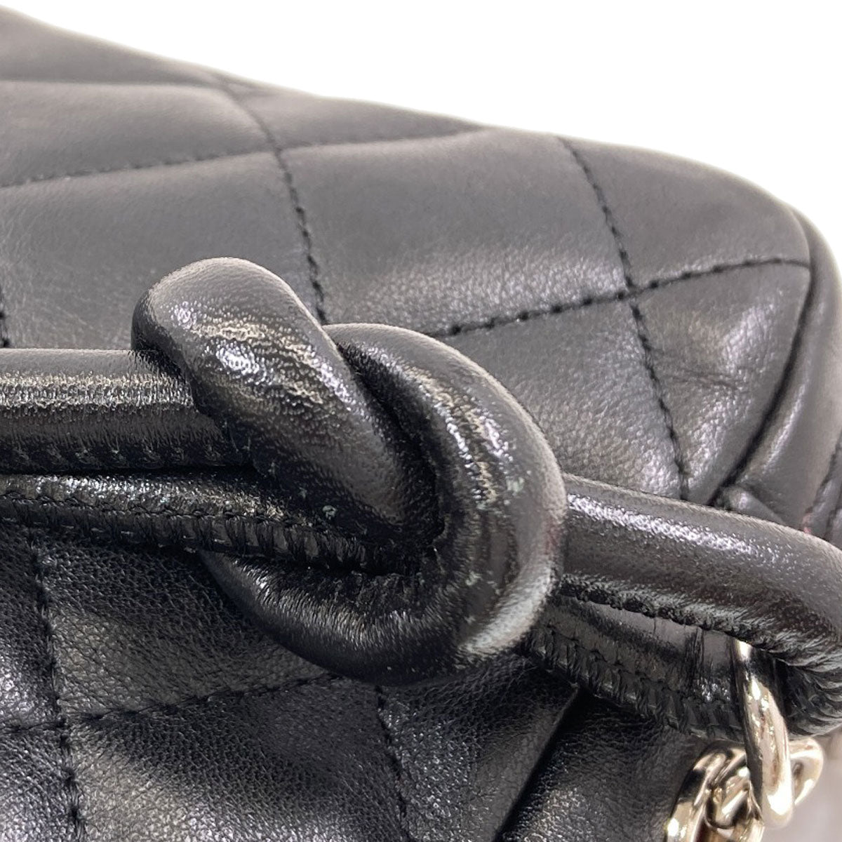 CHANEL CAMBON LINE SilverHardware Shoulder Bag Lambskin Ladies [Used]