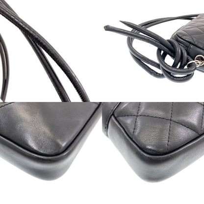 CHANEL CAMBON LINE SilverHardware Shoulder Bag Lambskin Ladies [Used]