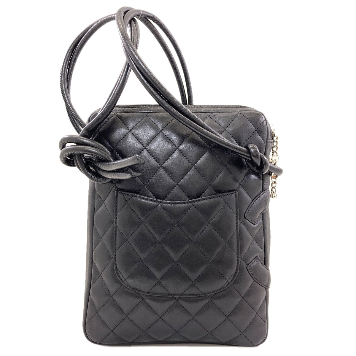 CHANEL CAMBON LINE SilverHardware Shoulder Bag Lambskin Ladies [Used]