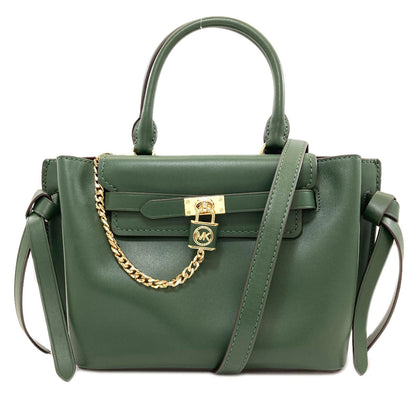Michael Kors Belted Satchel Padlock 2WAY Handbag Leather Ladies [Used]