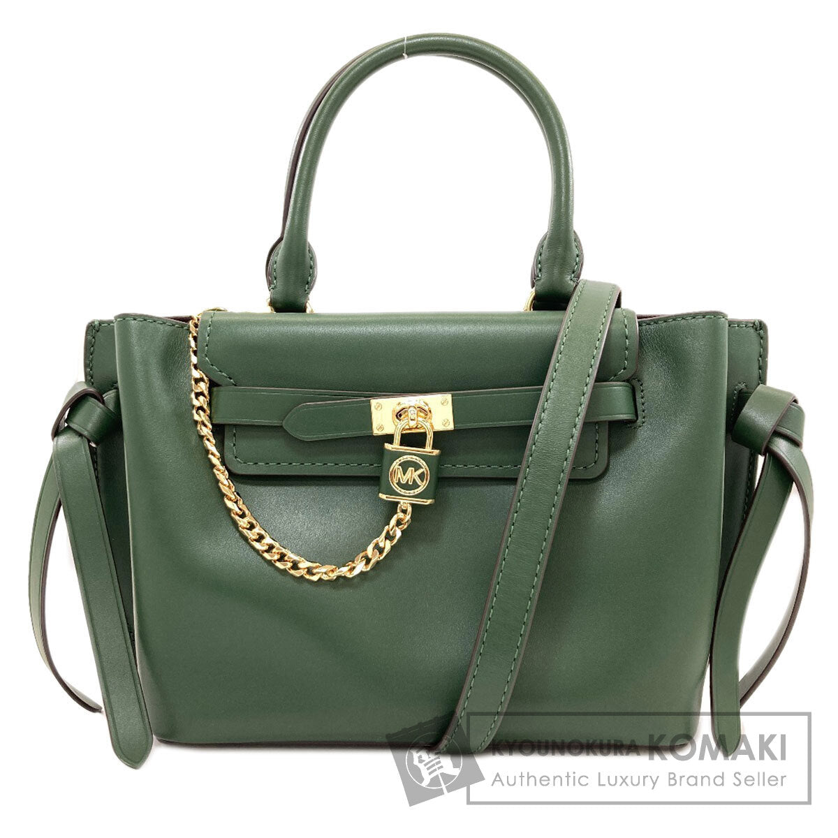 Michael Kors Belted Satchel Padlock 2WAY Handbag Leather Ladies [Used]