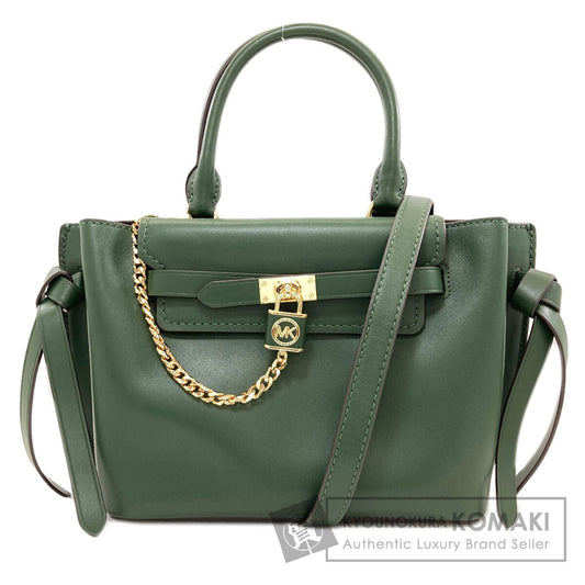Michael Kors Belted Satchel Padlock 2WAY Handbag Leather Ladies [Used]