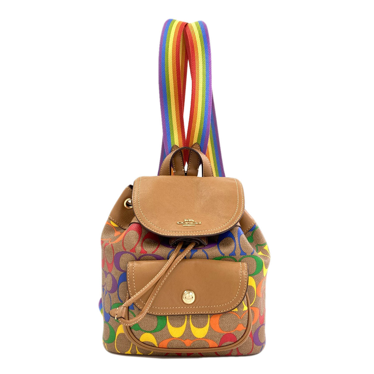 COACH C4097 Rainbow Backpack Â· Daypack PVC Ladies [Used]