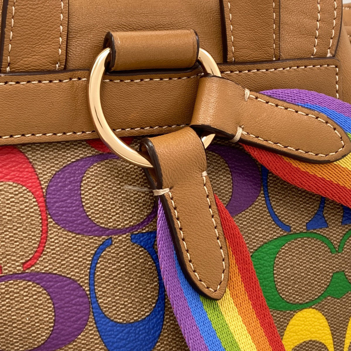 COACH C4097 Rainbow Backpack Â· Daypack PVC Ladies [Used]