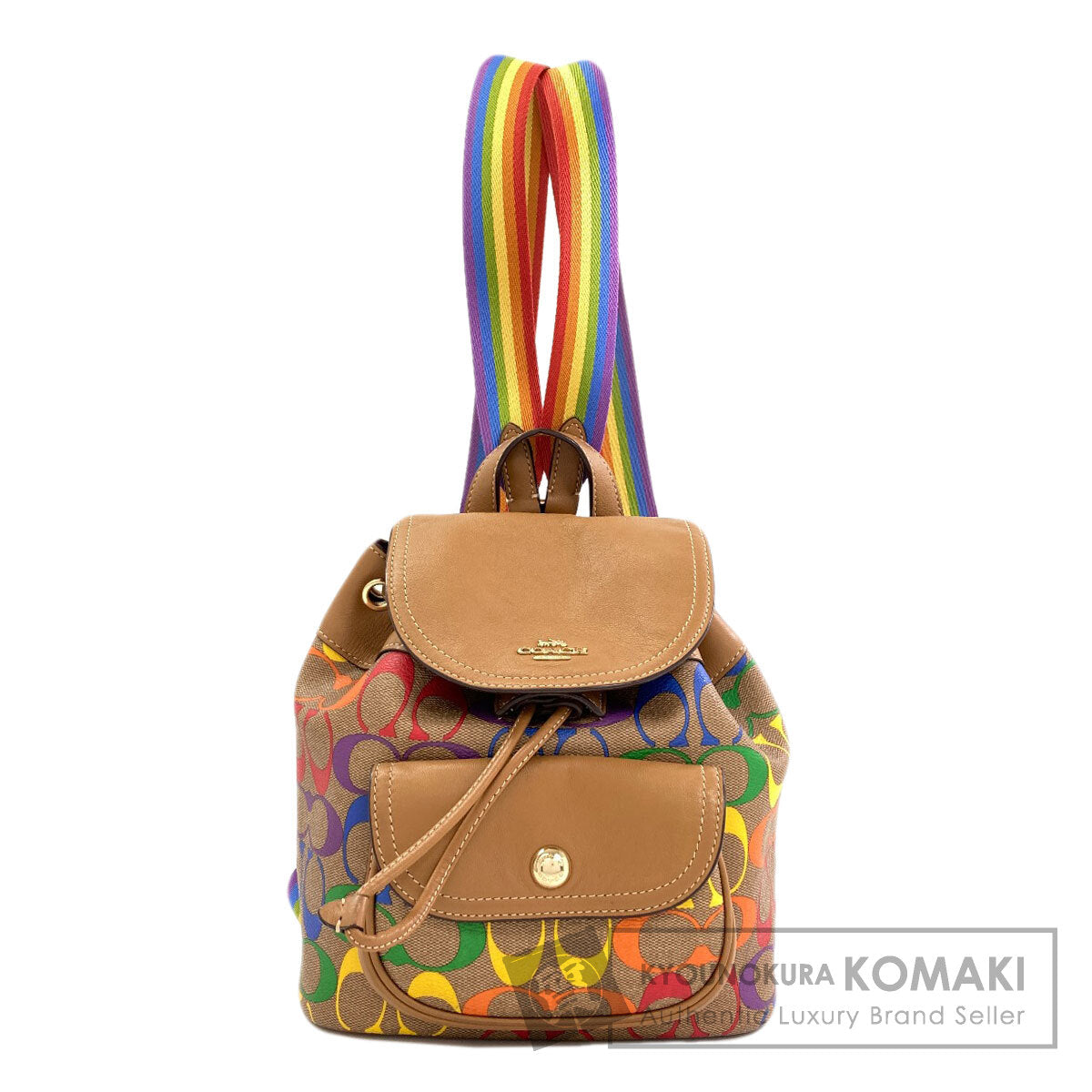 COACH C4097 Rainbow Backpack Â· Daypack PVC Ladies [Used]