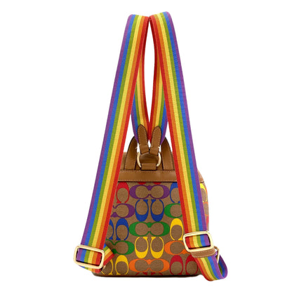 COACH C4097 Rainbow Backpack Â· Daypack PVC Ladies [Used]