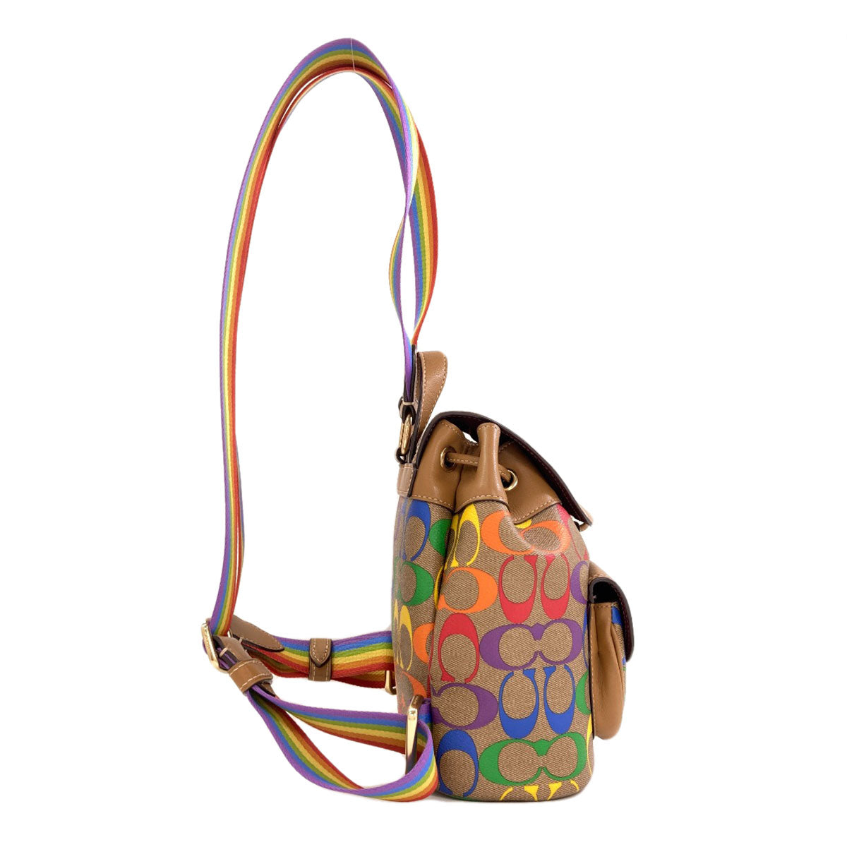 COACH C4097 Rainbow Backpack Â· Daypack PVC Ladies [Used]