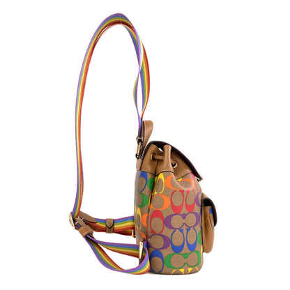 COACH C4097 Rainbow Backpack Â· Daypack PVC Ladies [Used]