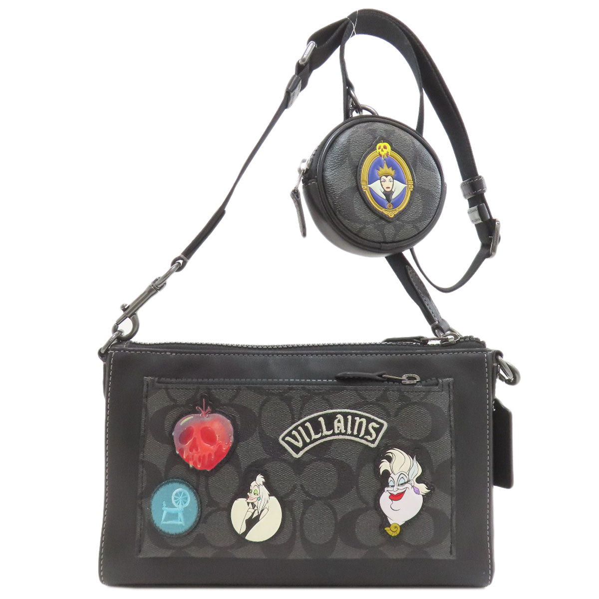 COACH CC094 Disney collaboration Holden signature patch Shoulder Bag Leather Ladies [Used]
