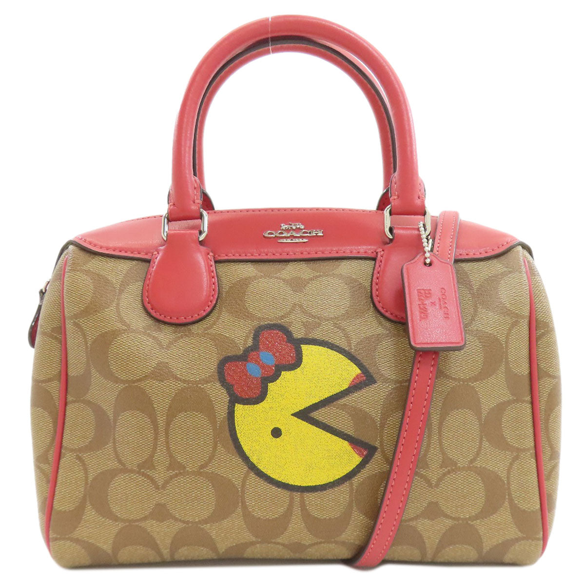 COACH F73670 Pac-Man Collaboration Signature 2-Way Bag Handbag PVC Ladies [Used]