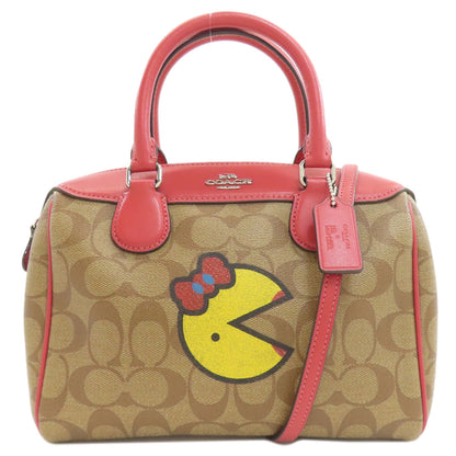 COACH F73670 Pac-Man Collaboration Signature 2-Way Bag Handbag PVC Ladies [Used]