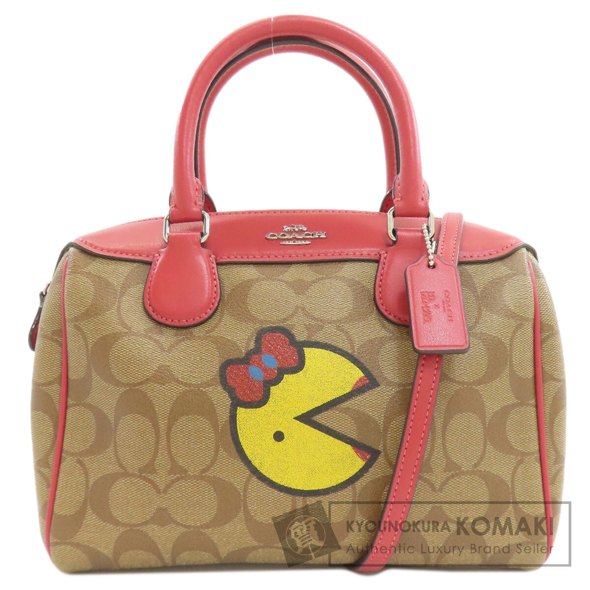 COACH F73670 Pac-Man Collaboration Signature 2-Way Bag Handbag PVC Ladies [Used]