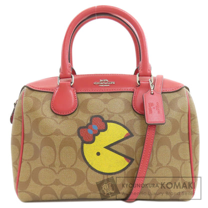 COACH F73670 Pac-Man Collaboration Signature 2-Way Bag Handbag PVC Ladies [Used]
