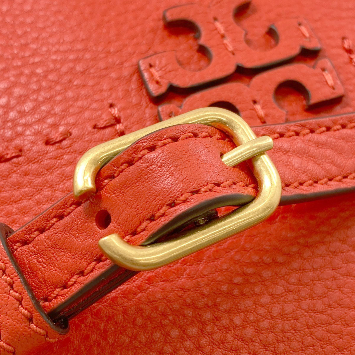 Tory Burch logo Shoulder Bag Leather Ladies [Used]