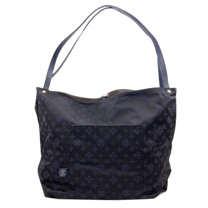 russet Reversible fleur-de-lis Tote Bag Nylon Ladies [Used]