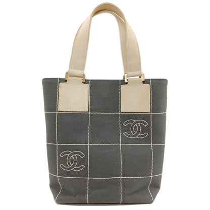 CHANEL Chocolate Bar GoldHardware Handbag Canvas Ladies [Used]