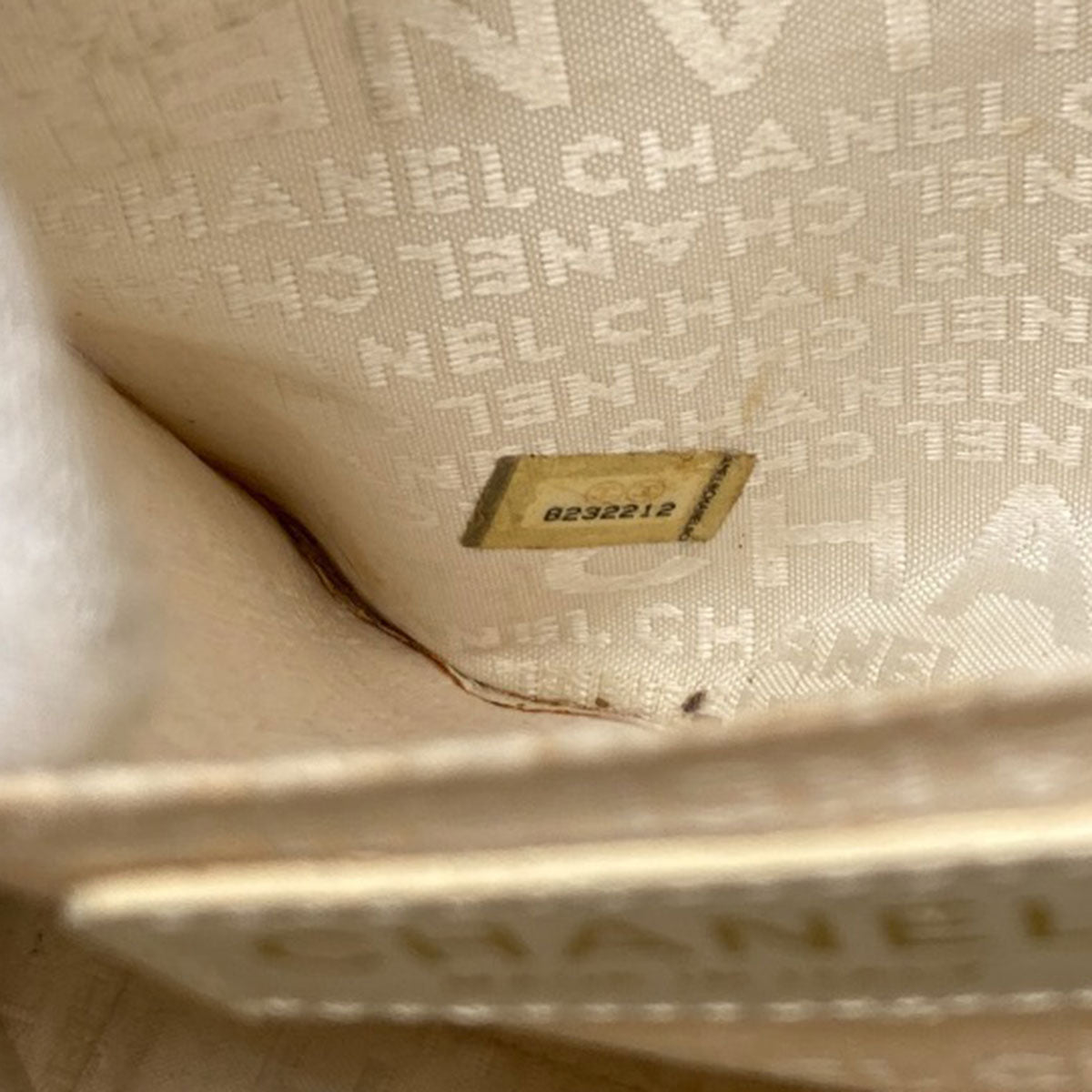 CHANEL Chocolate Bar GoldHardware Handbag Canvas Ladies [Used]