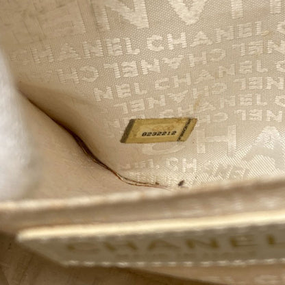 CHANEL Chocolate Bar GoldHardware Handbag Canvas Ladies [Used]