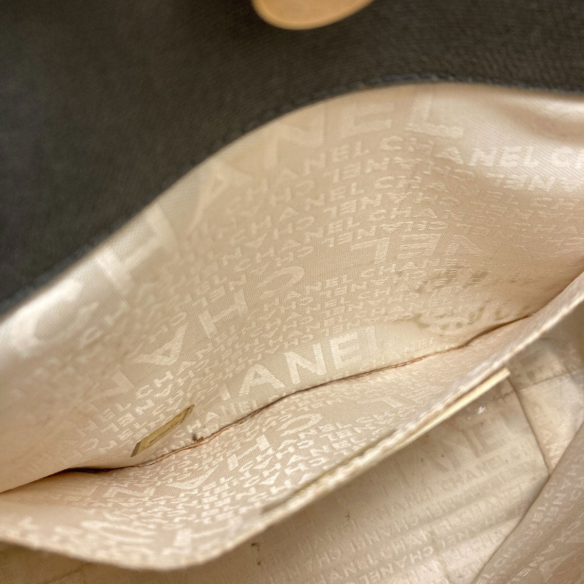 CHANEL Chocolate Bar GoldHardware Handbag Canvas Ladies [Used]