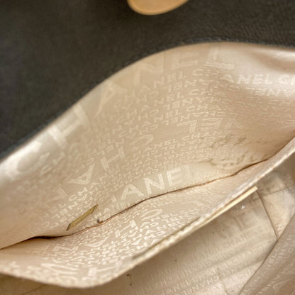 CHANEL Chocolate Bar GoldHardware Handbag Canvas Ladies [Used]