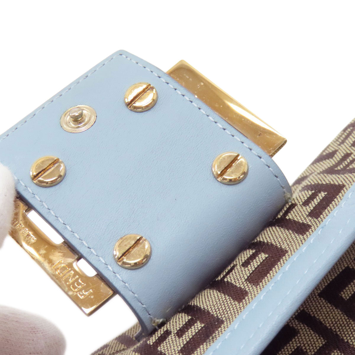 FENDI Zucchinopattern Long wallet (with coin pocket) Canvas Ladies [Used]