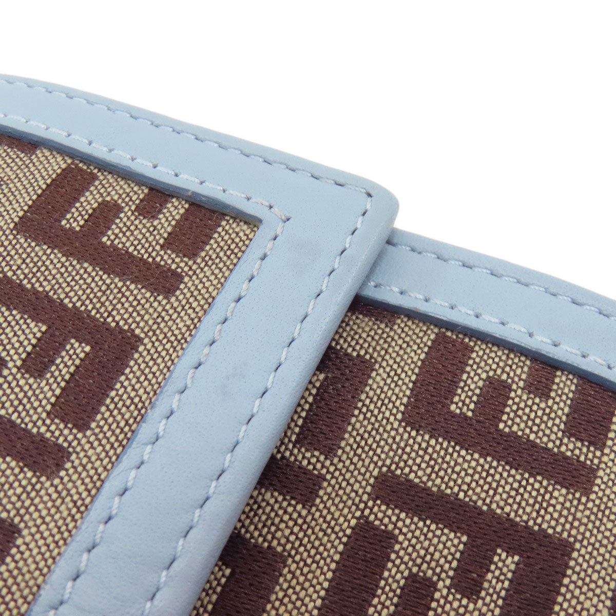 FENDI Zucchinopattern Long wallet (with coin pocket) Canvas Ladies [Used]